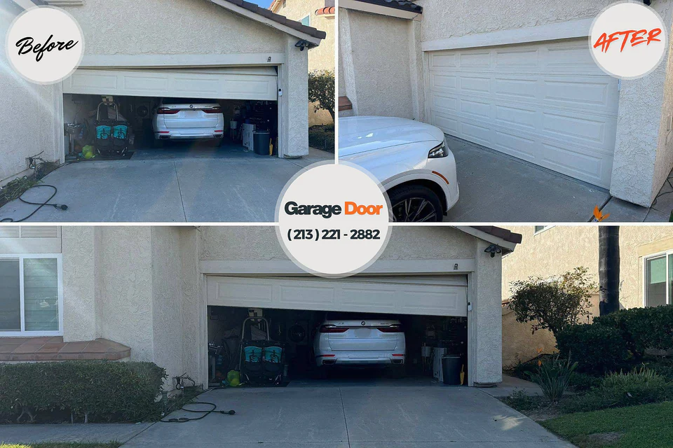 Before and after: garage door repair Saxonburg, PA